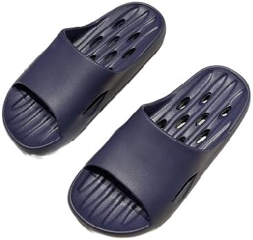 

Женские и мужские шлепанцы для душа, для купания с водоотводом, противоскользящие, быстро сохнущие, пляжные, для бассейна с отверстиями для слива Bydzkj, синий