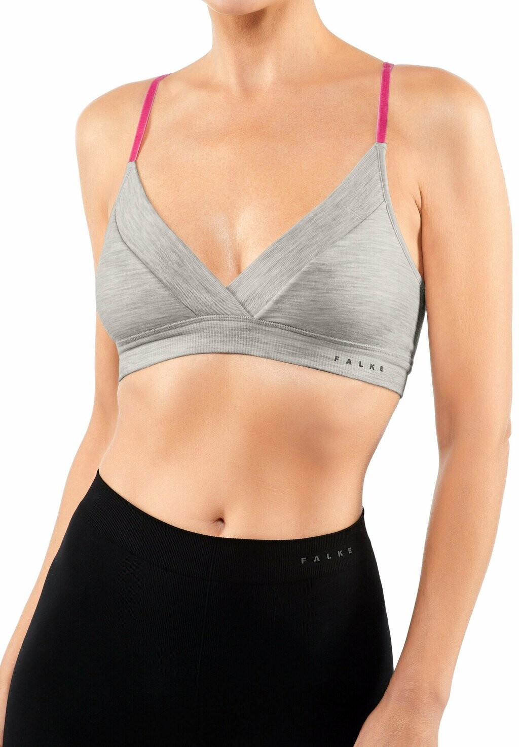 

Спортивный бюстгальтер с легкой поддержкой WOOL-TECH LIGHT FUNCTIONAL UNDERWEAR FOR WARM TO COLD CONDITIONS FALKE, цвет storm grey