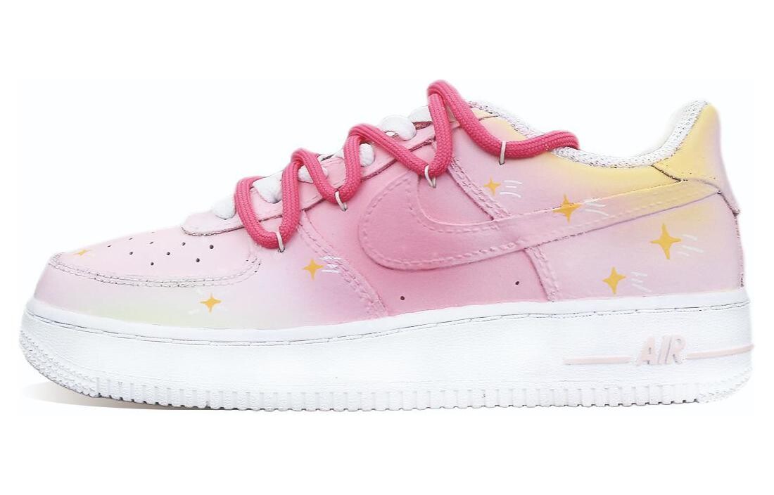

Кроссовки Nike Air Force 1 Skateboarding Shoes Women's Low-top Pink/Yellow, розовый