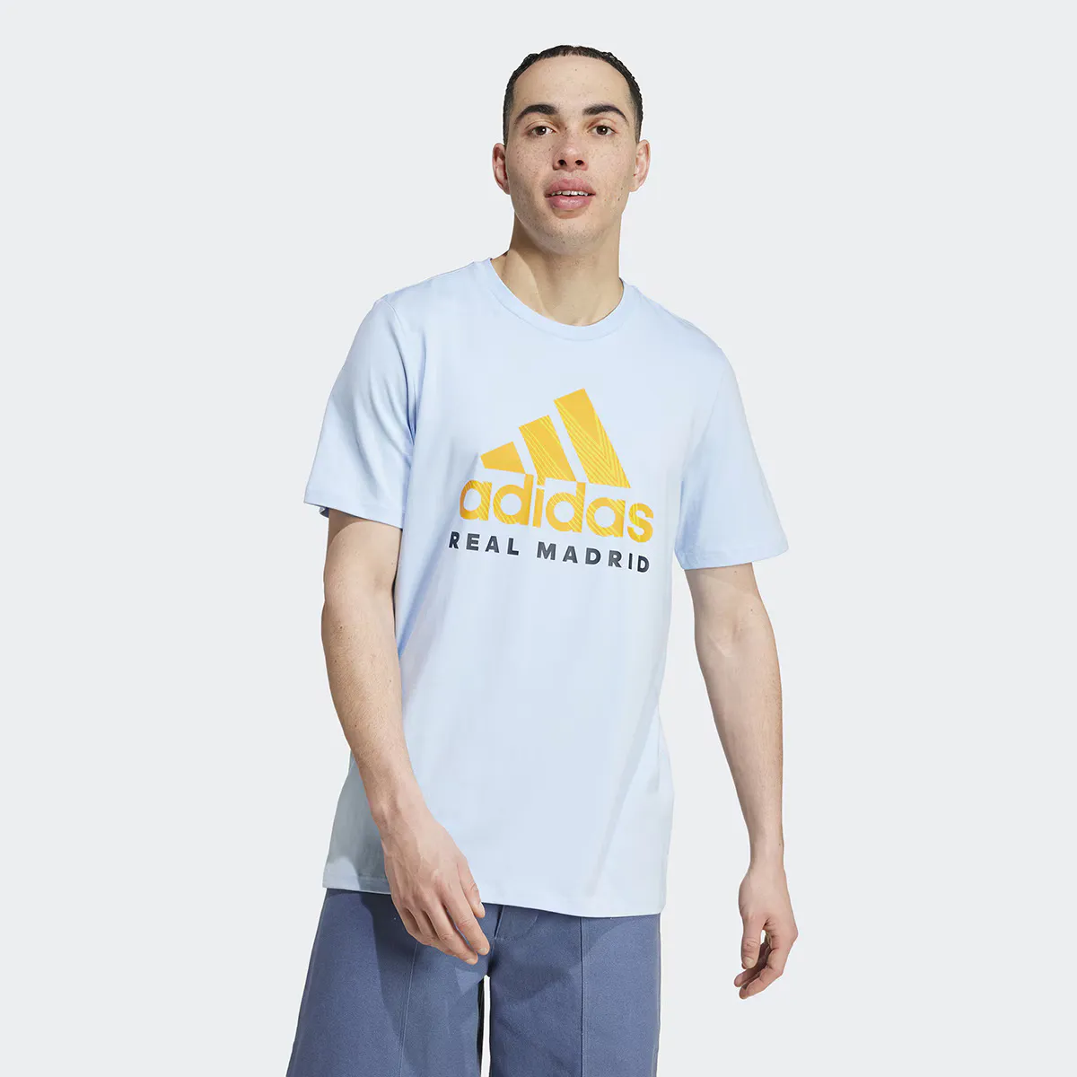 

Реал Мадрид Мужская сезонная футболка Adidas с рисунком, синий