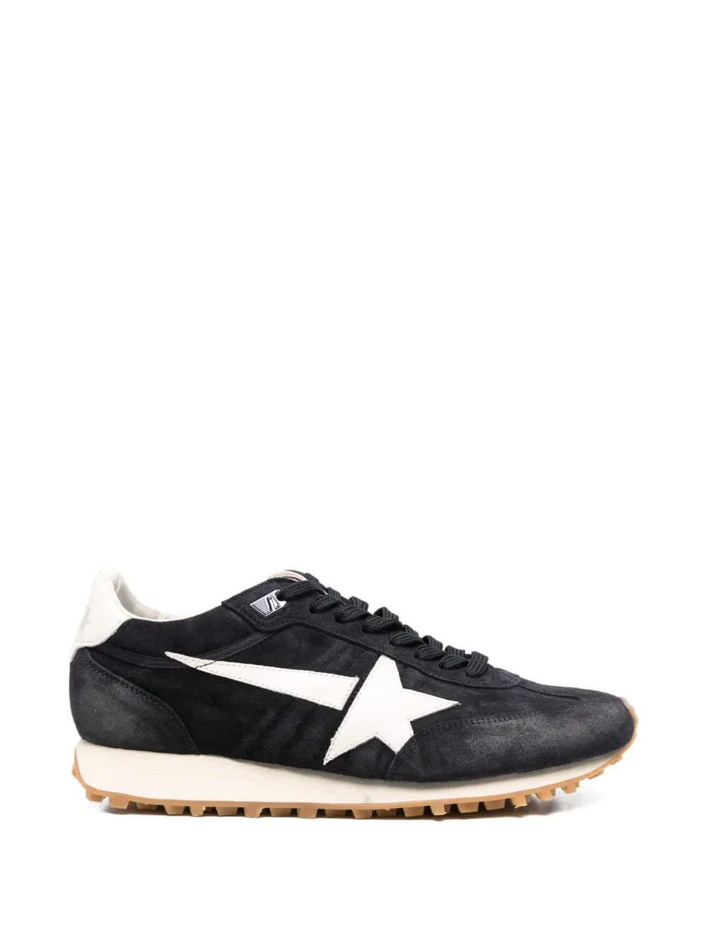 Замшевые кожаные кроссовки со звездами Golden Goose, черный