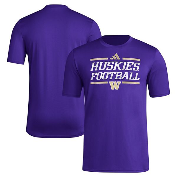 

Мужская фиолетовая футболка washington huskies locker football pre-game aeroready Adidas