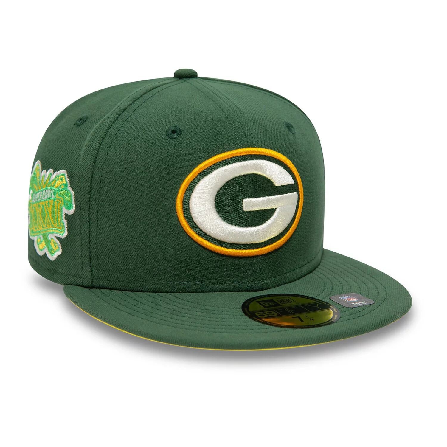 

Мужская облегающая шляпа New Era Green Green Bay Packers Super Bowl XXXI Citrus Pop 59FIFTY