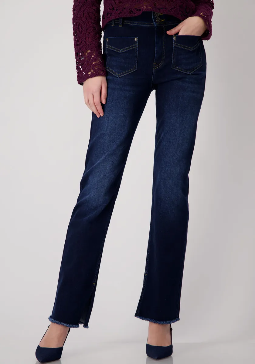 

Джинсы Monari Bootcut с накладными карманами, цвет Dark Denim