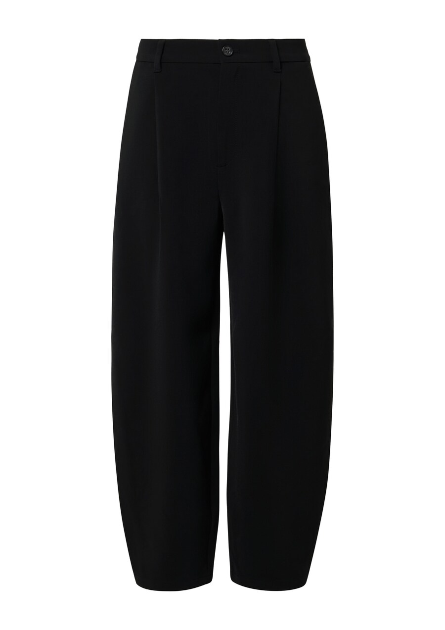 

Свободные брюки со складками спереди s.Oliver, черный