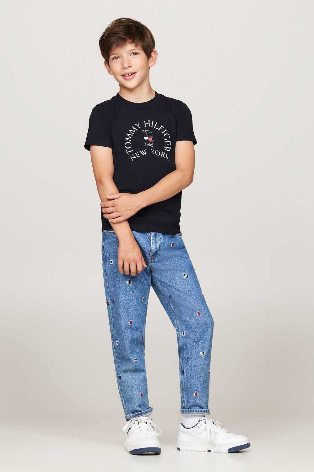 

Футболка обычного кроя с принтом морской арки и короткими рукавами Tommy Hilfiger, синий