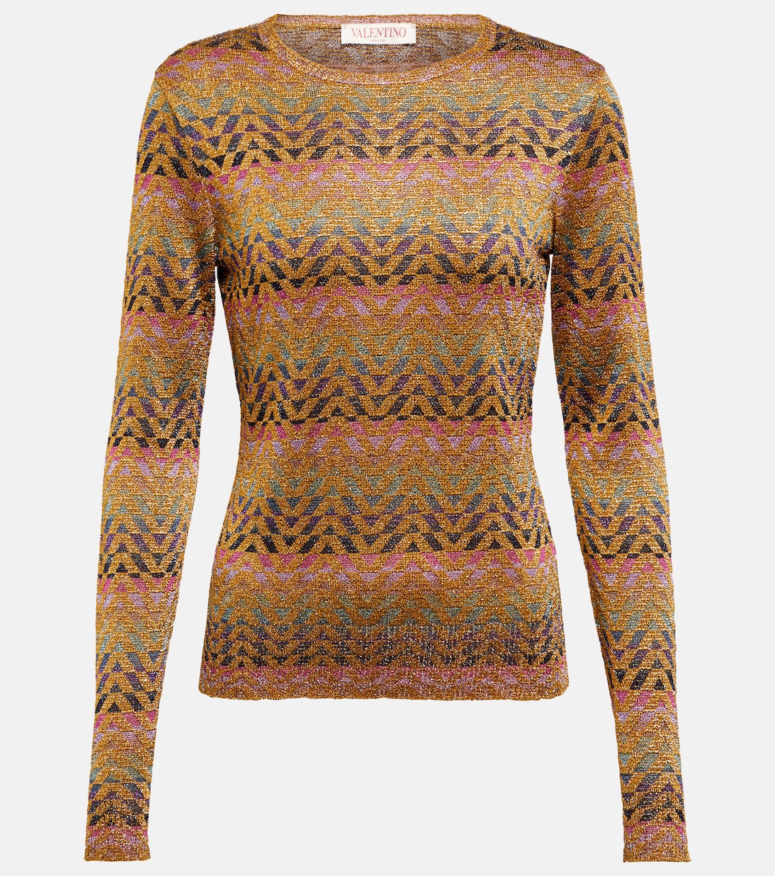 

Свитер жаккардовой вязки с металлическим блеском Valentino, Multicolor.
