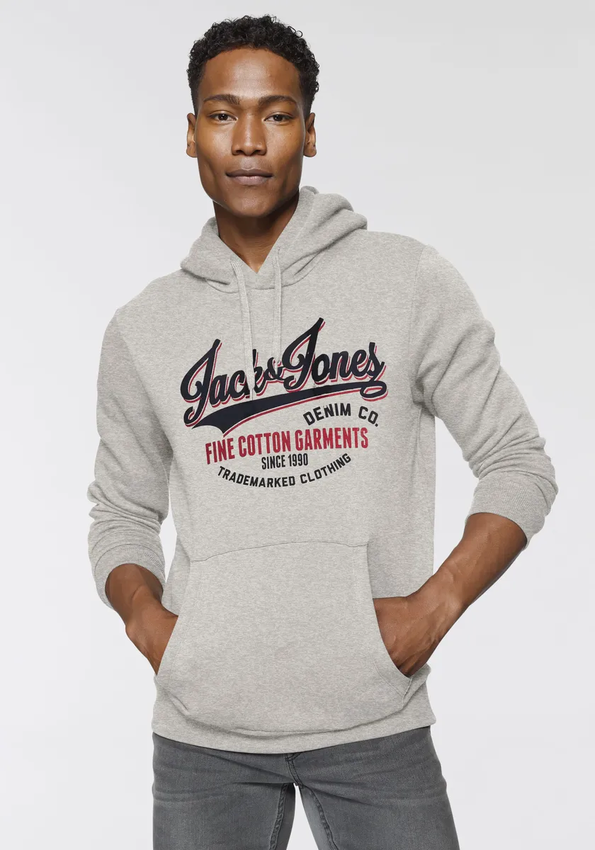 

Толстовка Jack & Jones с капюшоном "LOGO SWEAT HOOD 2", цвет Hellgrau-Meliert