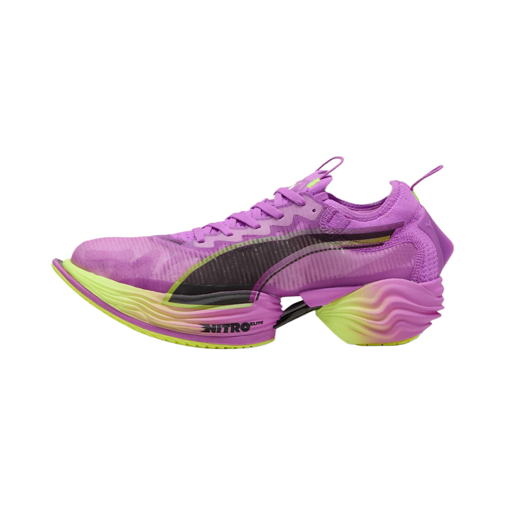 

PUMA Кроссовки для бега Fast R Nitro Elite 2 с низким верхом, дышащие и устойчивые, противоскользящие, мужские, фиолетовые