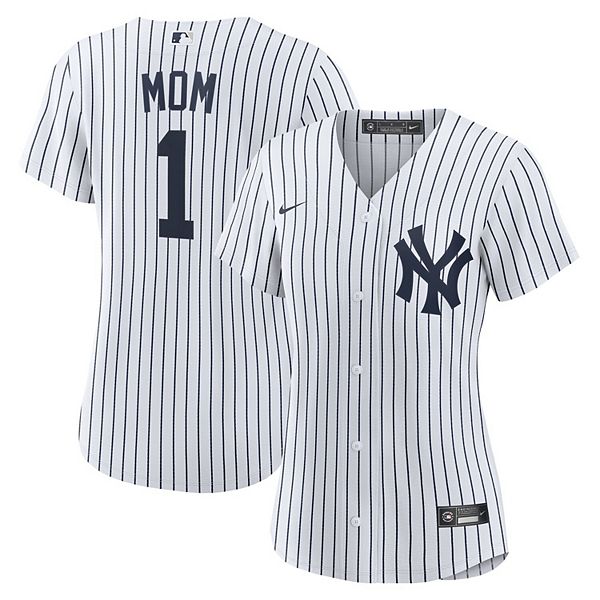 

Женская белая реплика футболки New York Yankees #1 Mom Home Nike, Белый, Женская белая реплика футболки New York Yankees #1 Mom Home Nike