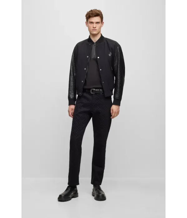 Поло Paras 199 slim fit Boss, черный