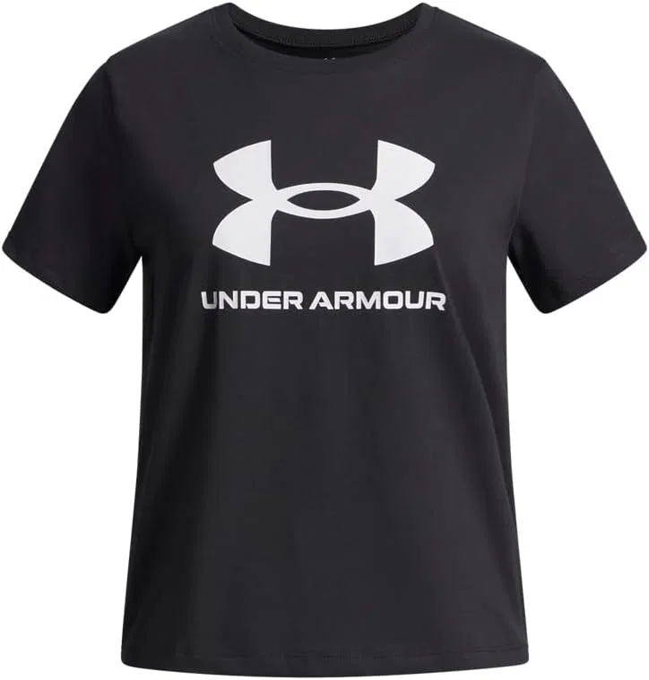 Футболка для девочек Under Armour Big Logo, цвет Black White