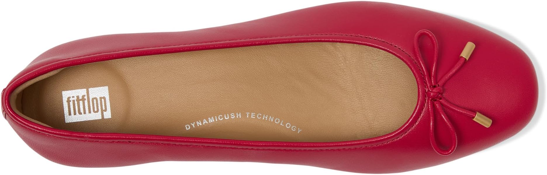 Балетки FitFlop Delicato Bow Soft Leather Ballet Flats, цвет Redberry — фото 2