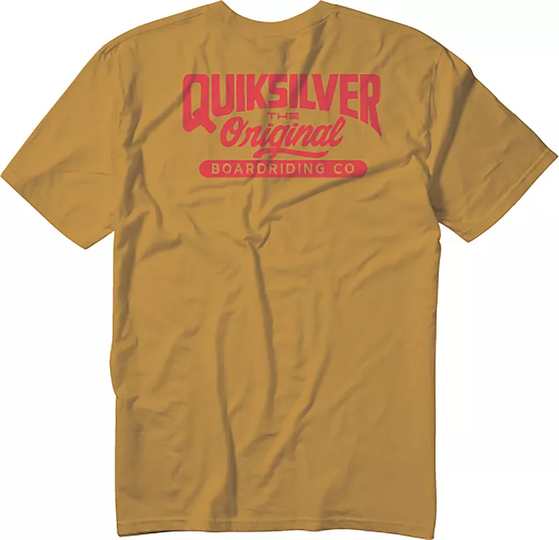 

Мужская футболка Quiksilver с оригинальным рисунком, горчичный