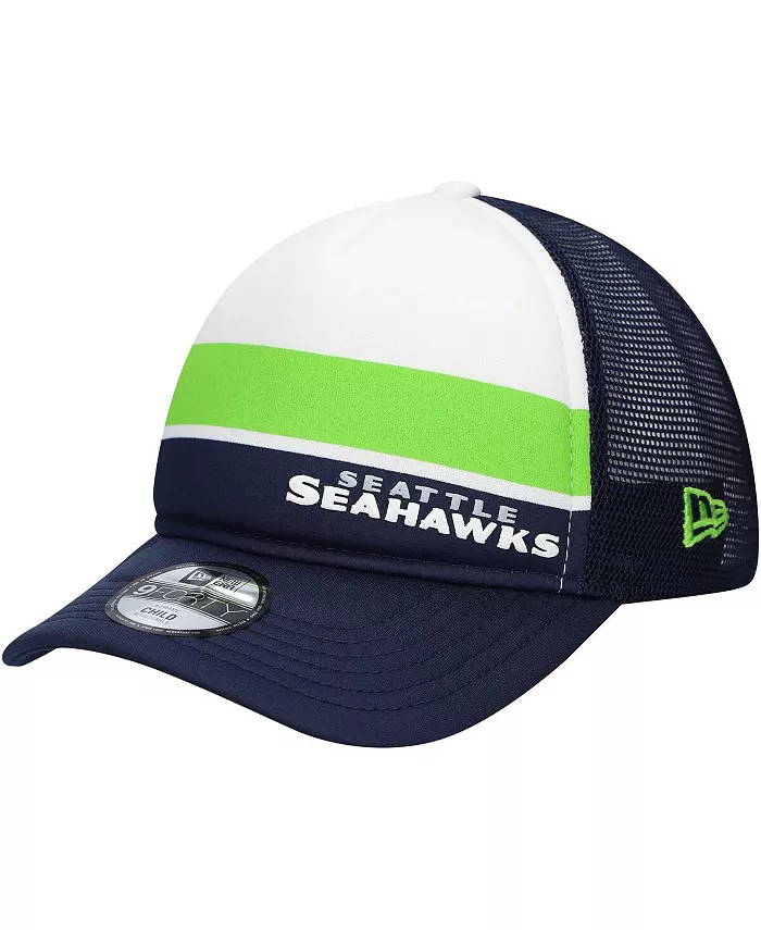 

Дошкольная, колледж, военно-морской флот Сиэтл Сихокс, спортивная, ночной, цвет блока 9FORTY, регулируемая кепка дальнобойщика A-образной формы New Era