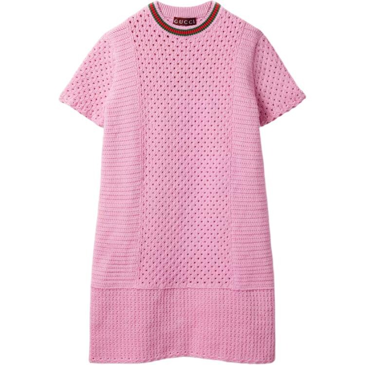 

Платье Gucci с короткими рукавами, розовый