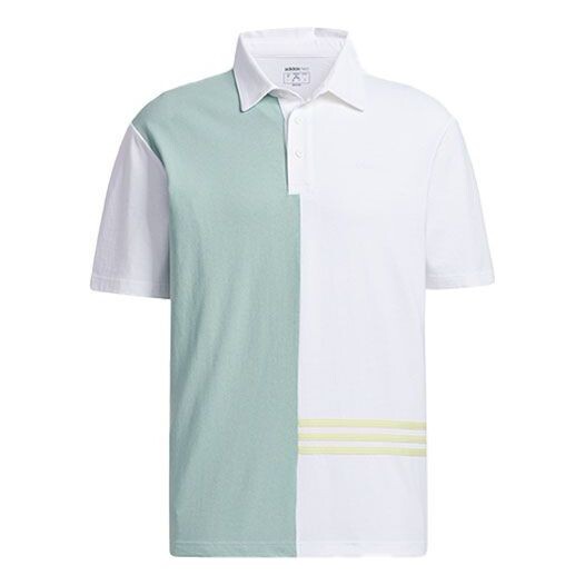 

Футболка neo casual splicing colorblock sports short sleeve polo shirt white Adidas, белый