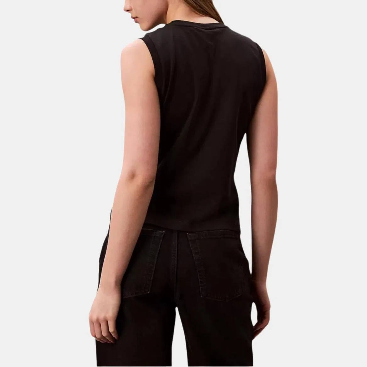 Майка женская Black Crew Neck Moderate Other Calvin Klein — фото 3