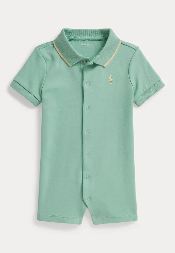 Мягкий хлопковый комбинезон-поло 02y Polo Ralph Lauren, Celadon