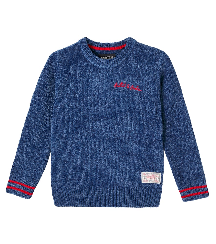 

Свитер с аппликацией из шенилла Scotch & Soda Kids, Insignia Blue