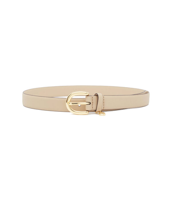 

Ремень женский Lauren Ralph Lauren кожаный тонкий, бежевый
