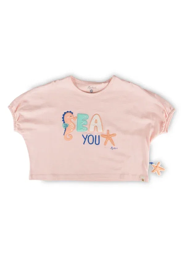 Футболка Sigikid sea you print t-shirt, розовая