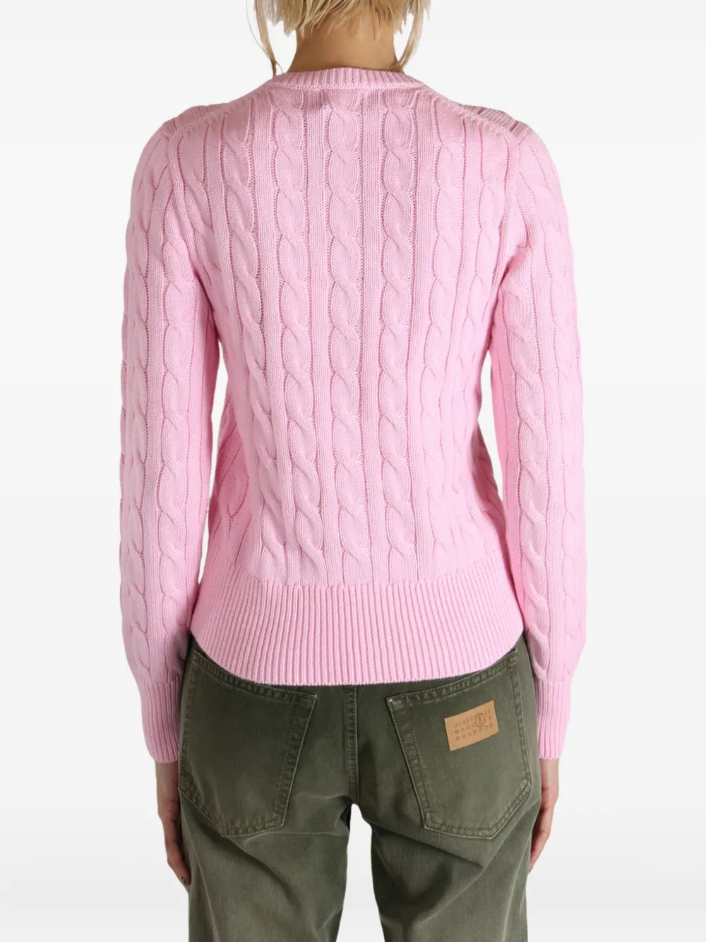 Кардиган фактурной вязки POLO RALPH LAUREN, розовый — фото 4