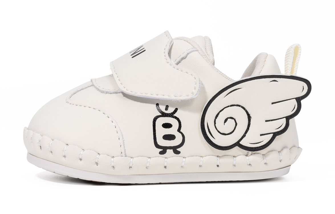 

Легкие низкие кеды и носки для малышей с амортизацией против ударов Ebmini, экрю