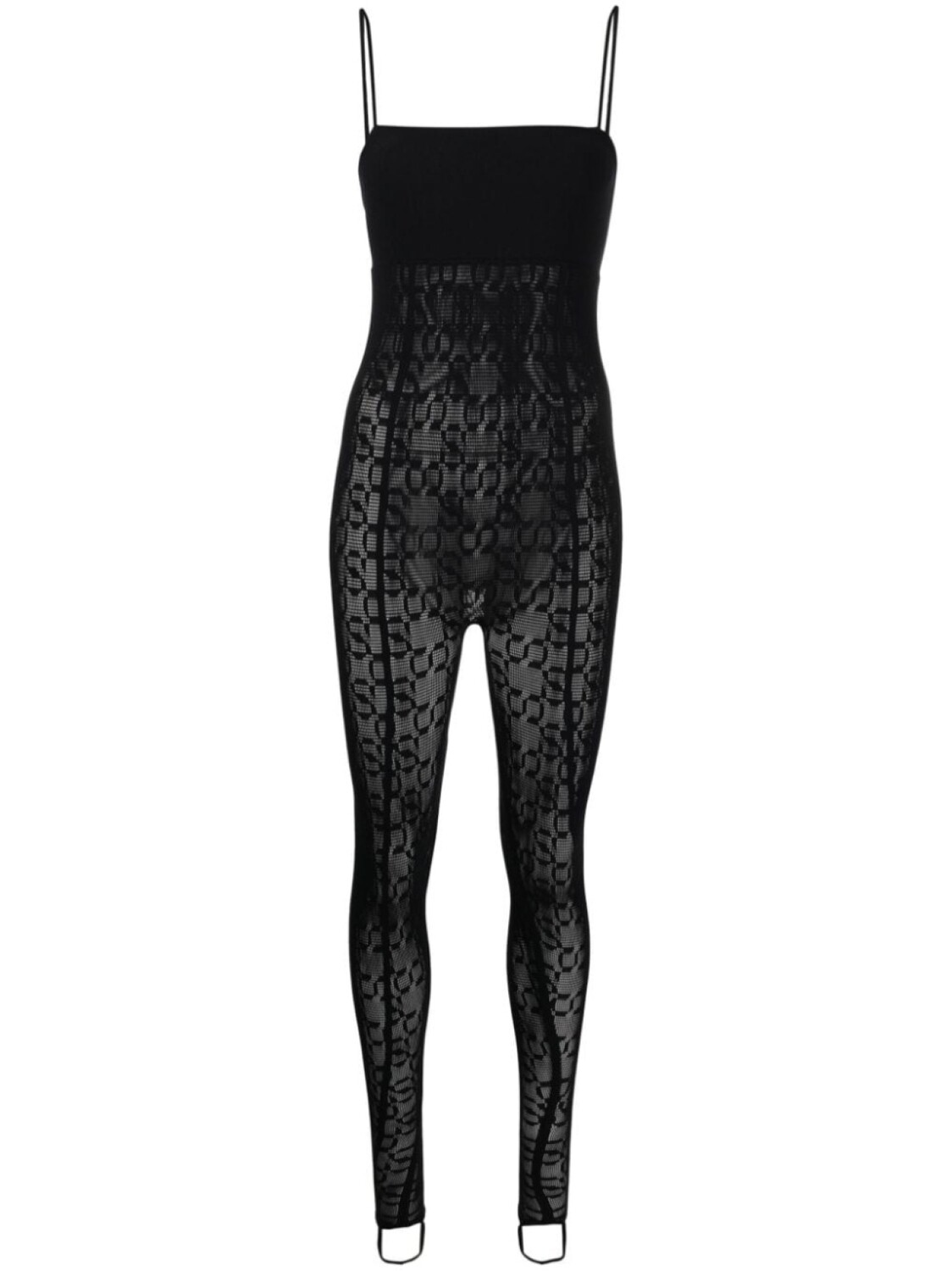 

Wolford прозрачный комбинезон с узором из коллаборации с Simkhai, черный