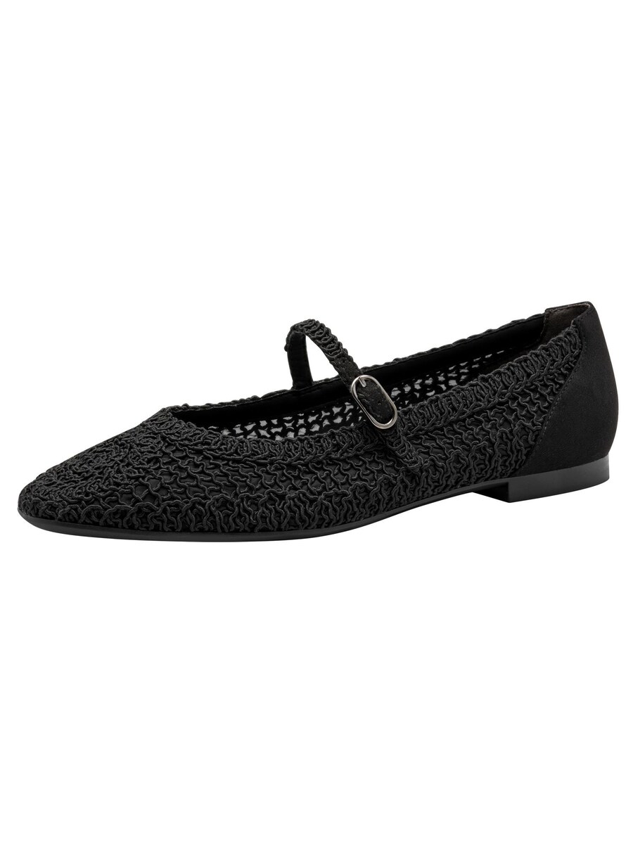 Балетки с ремешком Tamaris, Black