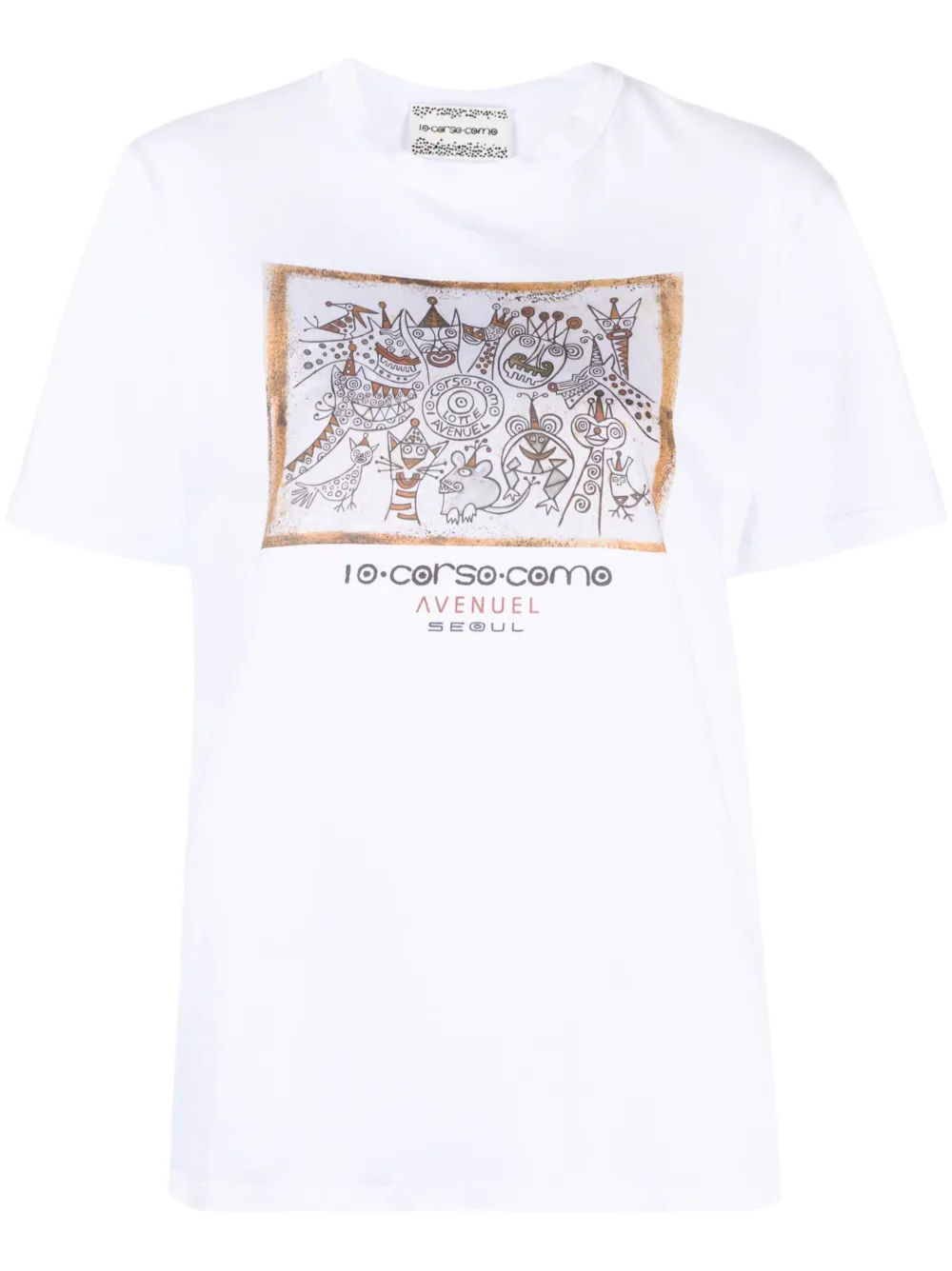 

Футболка с принтом 10 CORSO COMO, белый