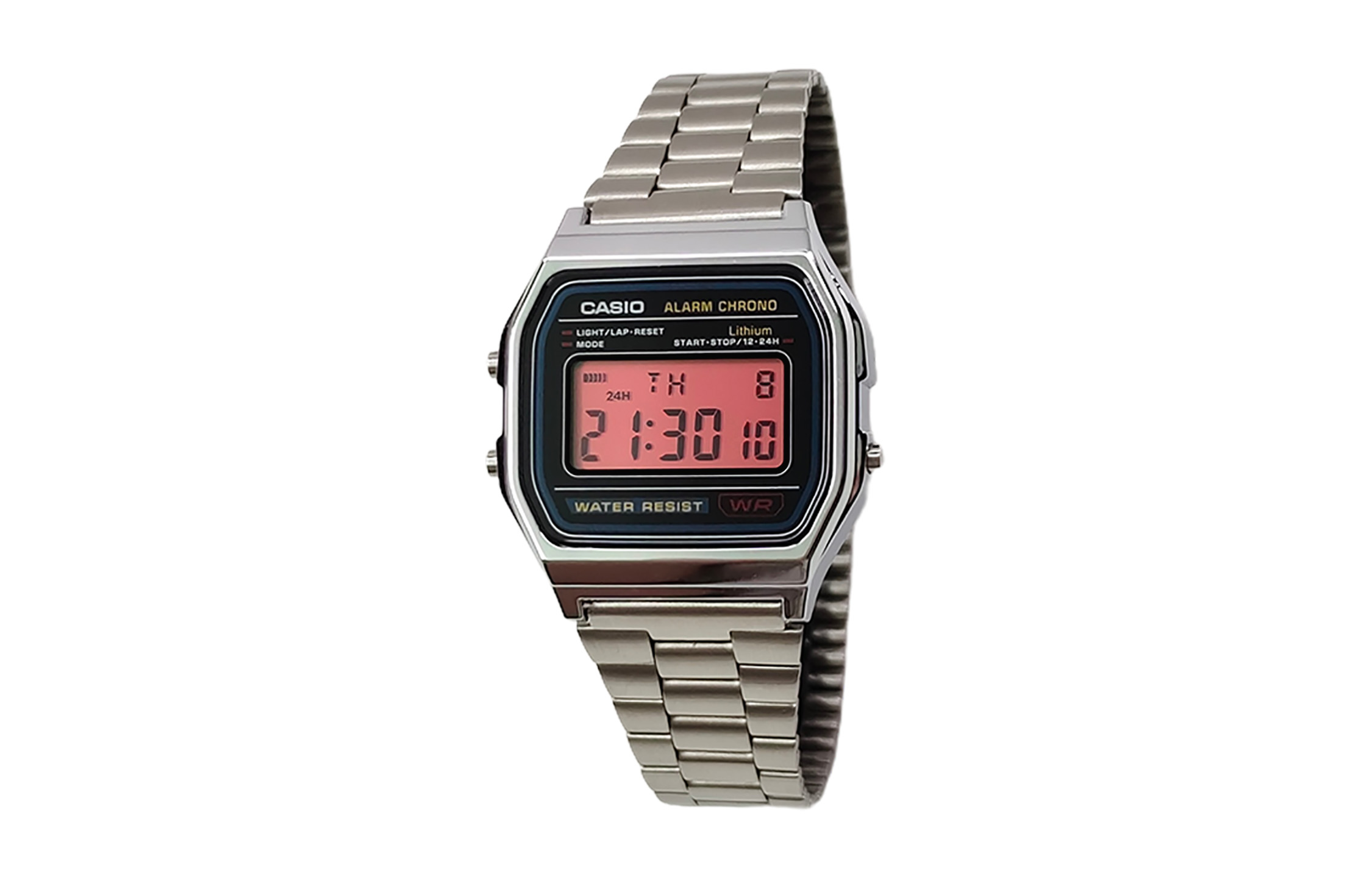 

CASIO Мужские часы Retrofit Series с кварцевым механизмом, стальной браслет, черный циферблат