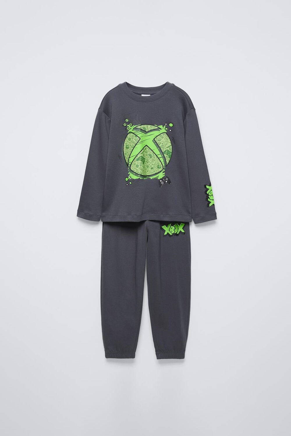 

6-14 лет/xbox печатная пижама ZARA, антрацитово-серый