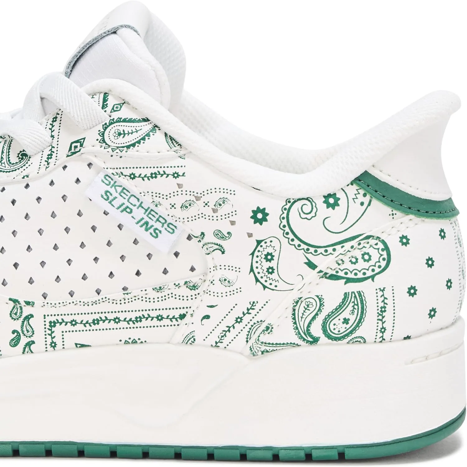 Мужские кроссовки Skechers Koopa-Court Paisley, белый/зеленый — фото 4
