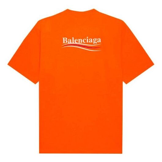 

Футболка Balenciaga Large Fit T-Shirt 'Fluo Orange', оранжевый