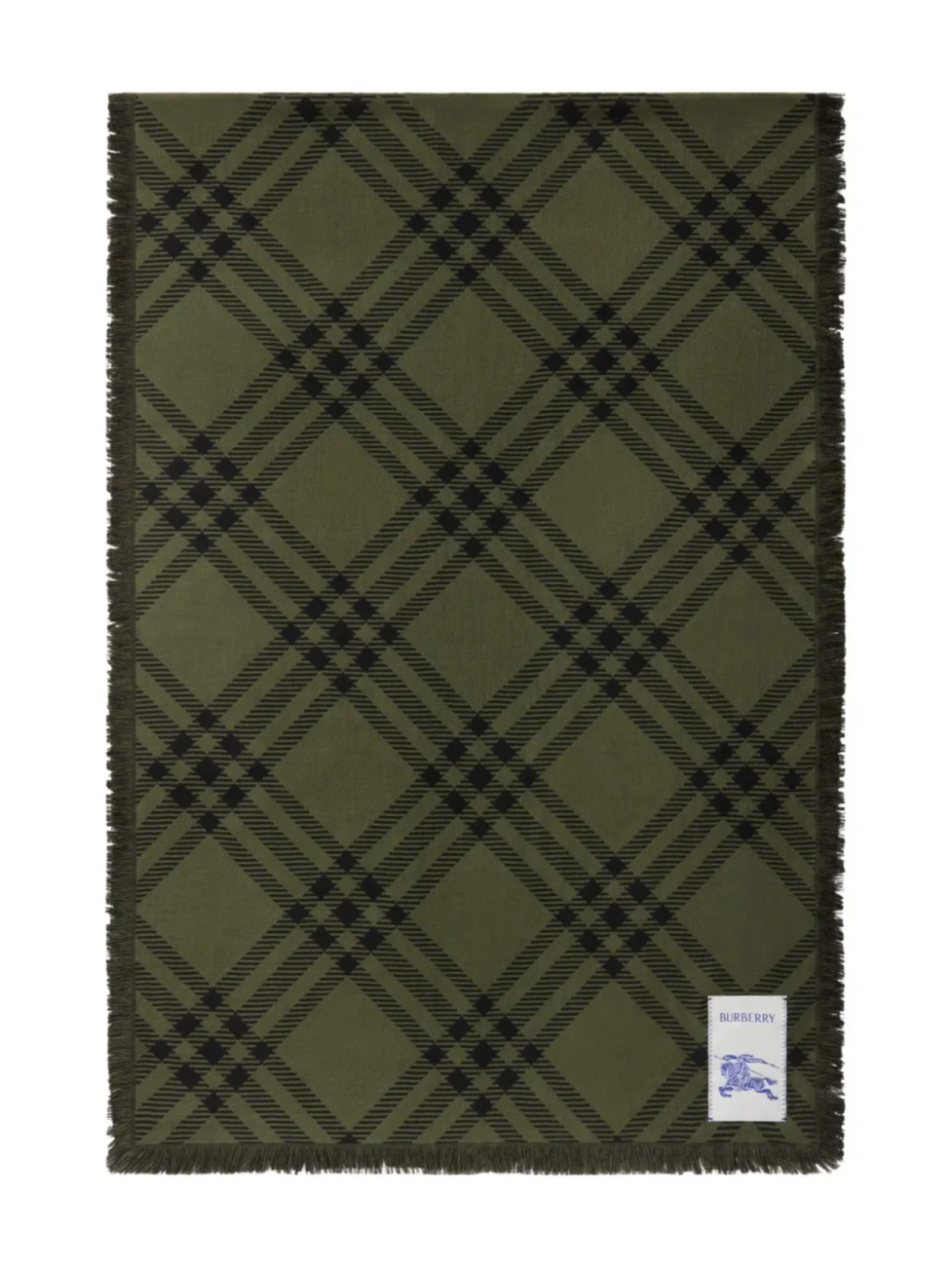

Клетчатый шарф Burberry, зеленый