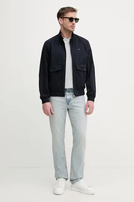 Куртка Harrington хлопок Tommy Hilfiger, синий — фото 2