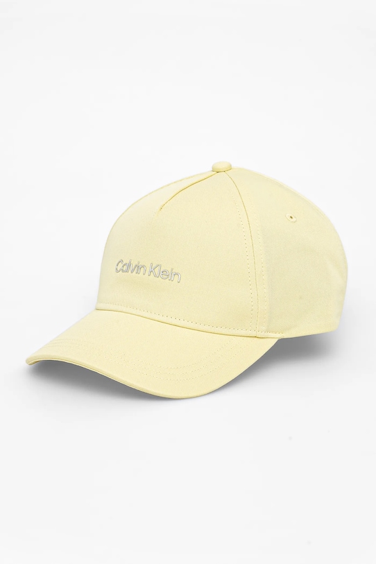 

Хлопковая кепка с козырьком Calvin Klein, желтый