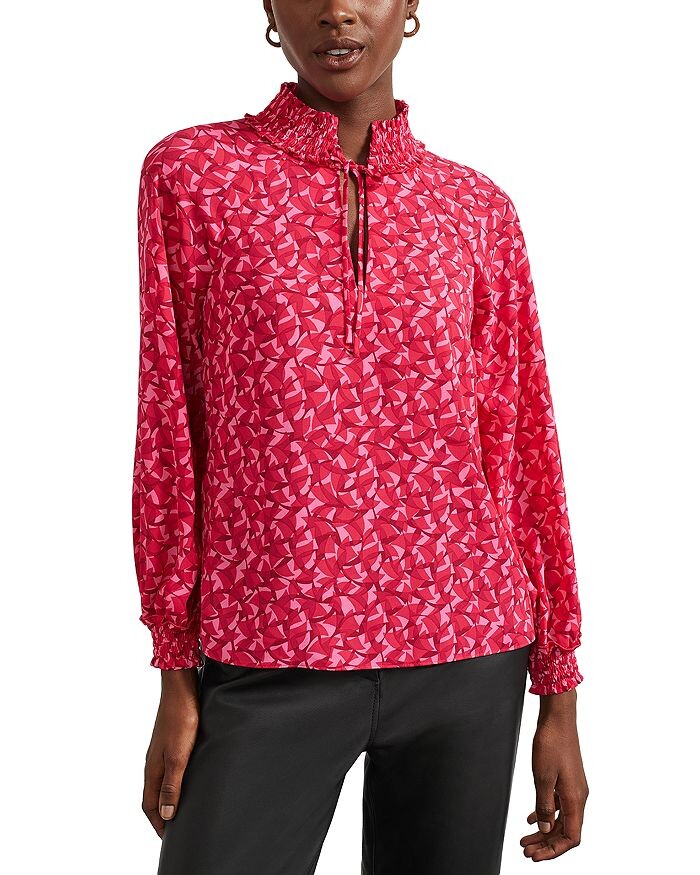 

HOBBS LONDON Limited Collection Топ Kennedy со сборками и отделкой, розовый