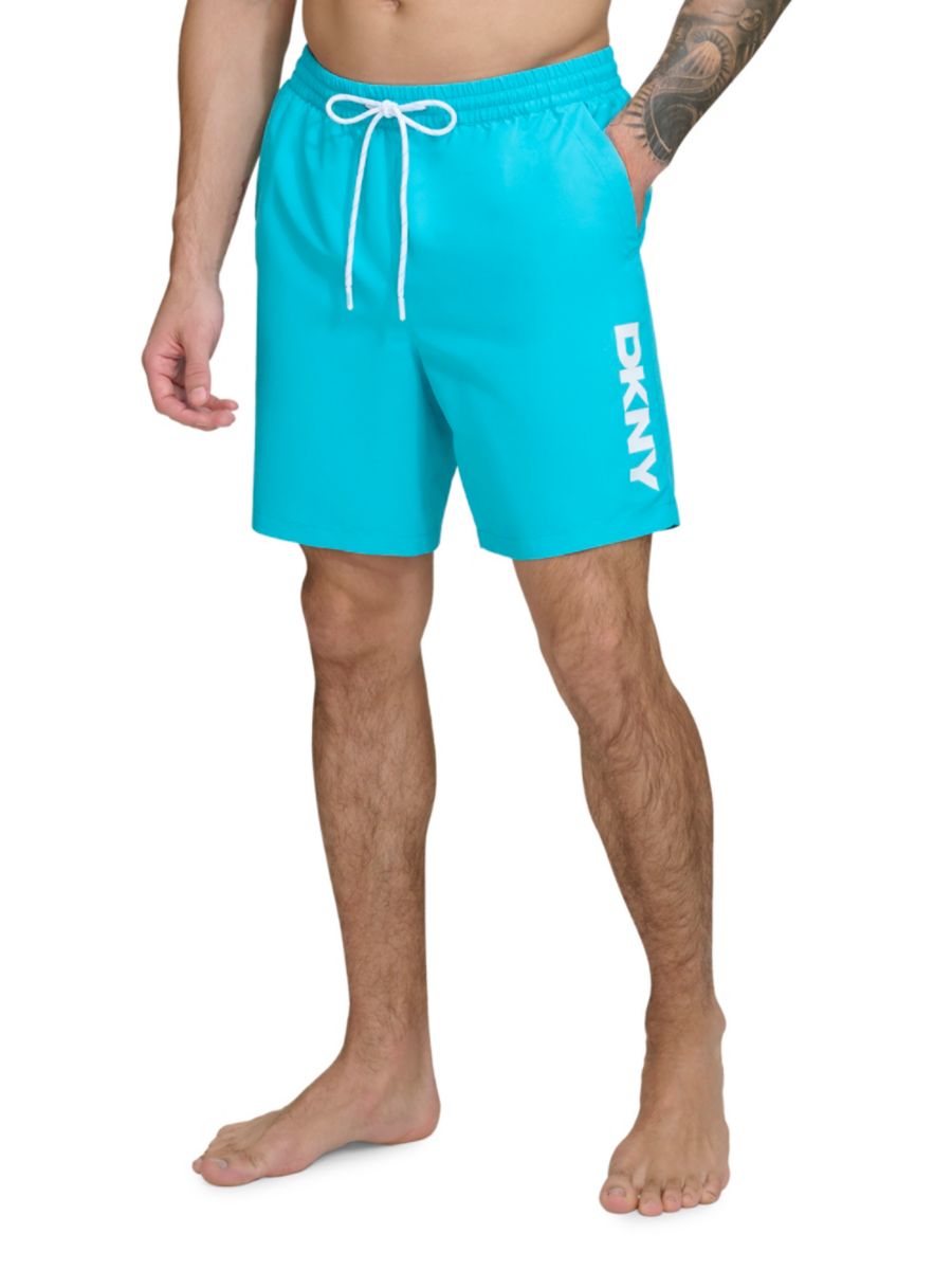 

Плавки-шорты стандартной посадки с логотипом DKNY, цвет Turquoise