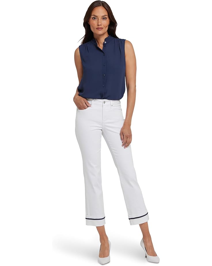 

Джинсы NYDJ Marilyn Straight Ankle With Deep Cuff Jeans in Optic White, цвет Optic White