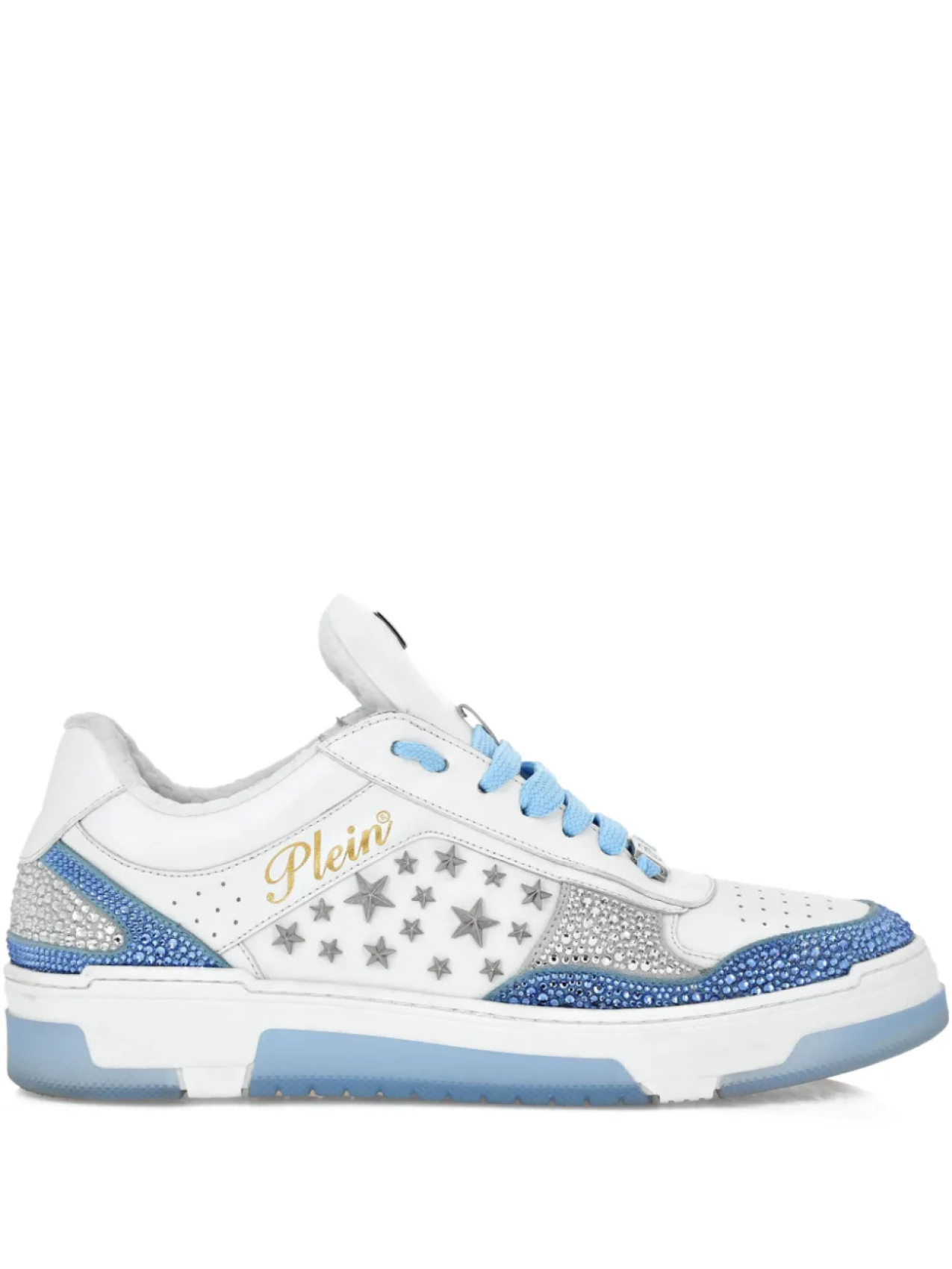 

Кроссовки из кожи с заклепками Philipp Plein, белый