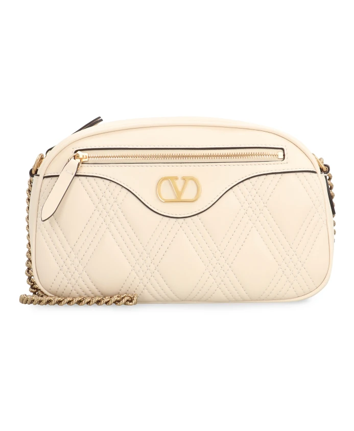 

Кожаная сумка через плечо Quiltie Valentino, бежевый