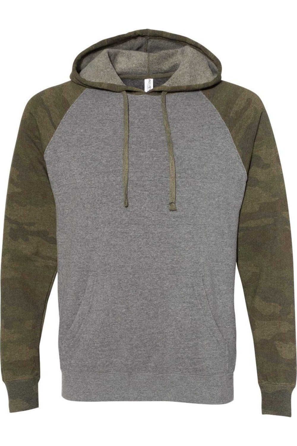 

Independent Trading Co. Special Blend реглан толстовка с капюшоном, цвет nickel heather/ forest camo