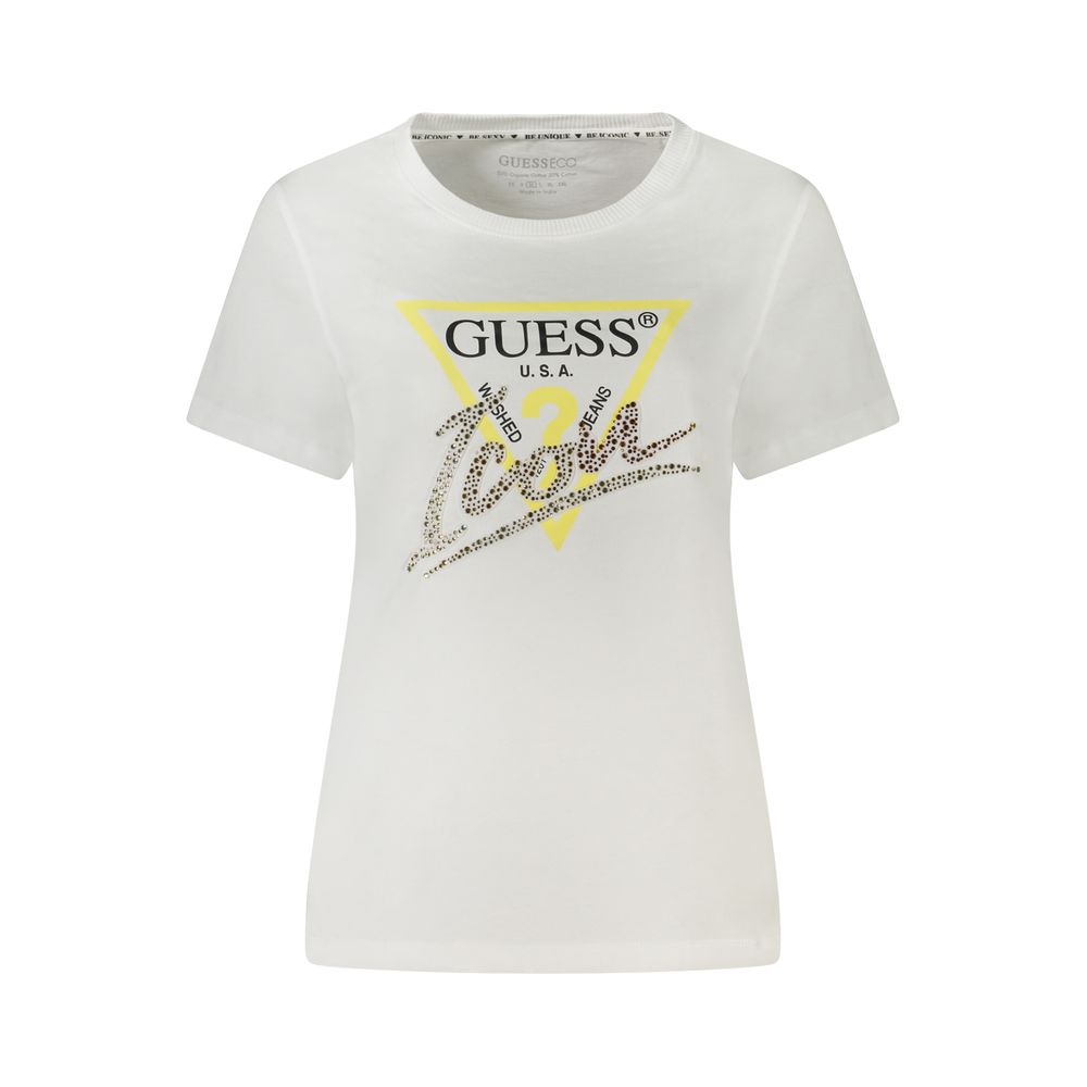 

Белые хлопковые топ и футболка Guess Shoes