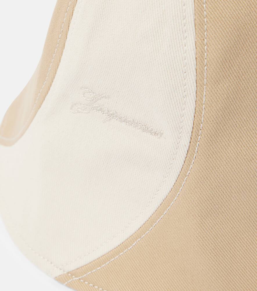 Боб Гэлато холщовая пляжная шляпа Jacquemus, Beige/Off-White — фото 3
