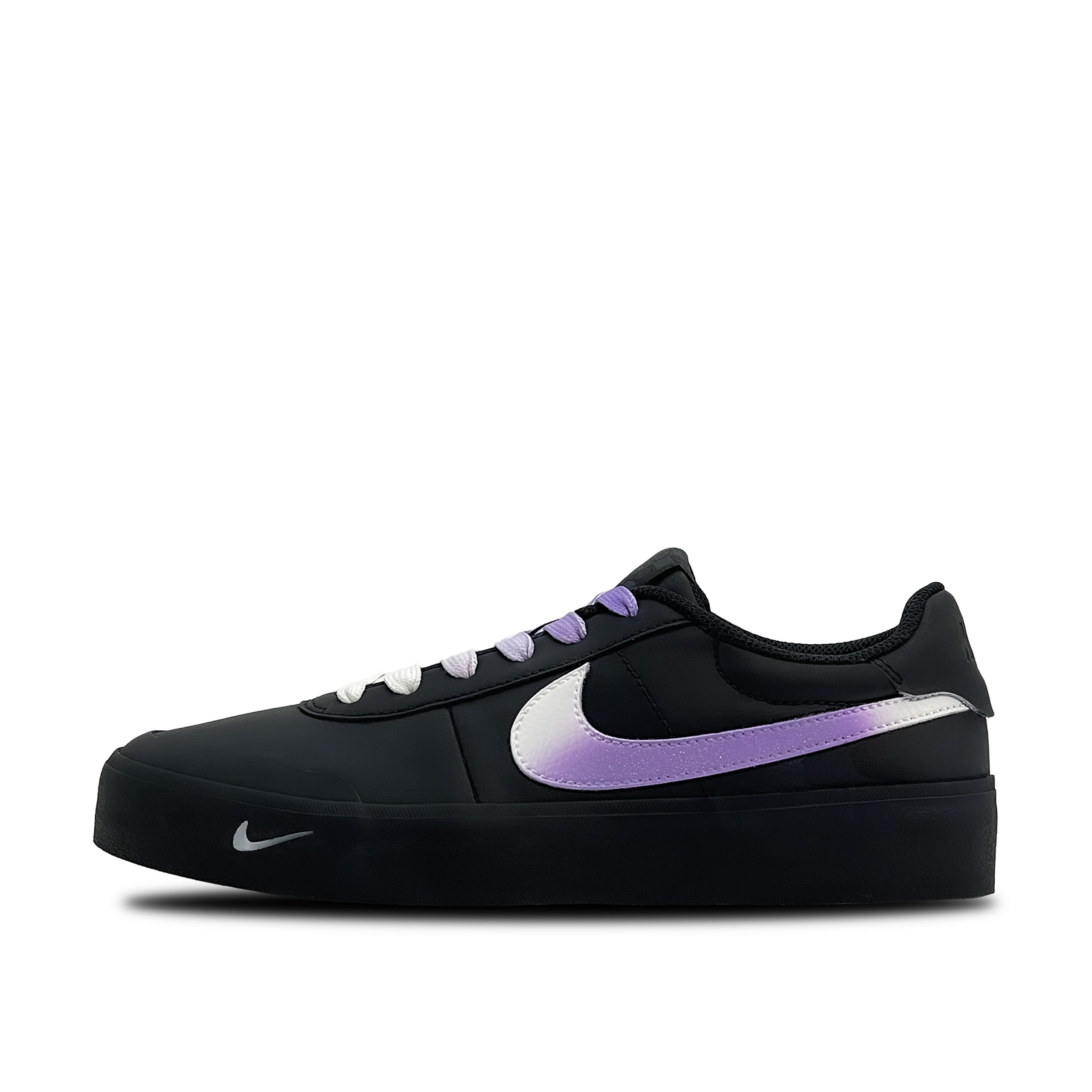 

Nike Кроссовки Court Shot Purple Shadow для скейтбординга, износостойкие, низкие, мужские, черные, белые, фиолетовые