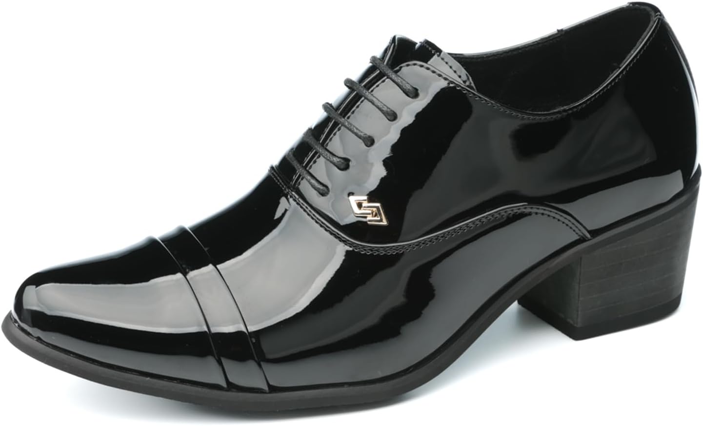 

Мужские классические кожаные оксфорды на шнуровке с заостренным носком и массивным каблуком, средний каблук, ретро-низкий дизайн, удобные дерби для свадьбы, работы, деловых встреч, свиданий, вечеринок и официальных мероприятий Tixewsjh, черный