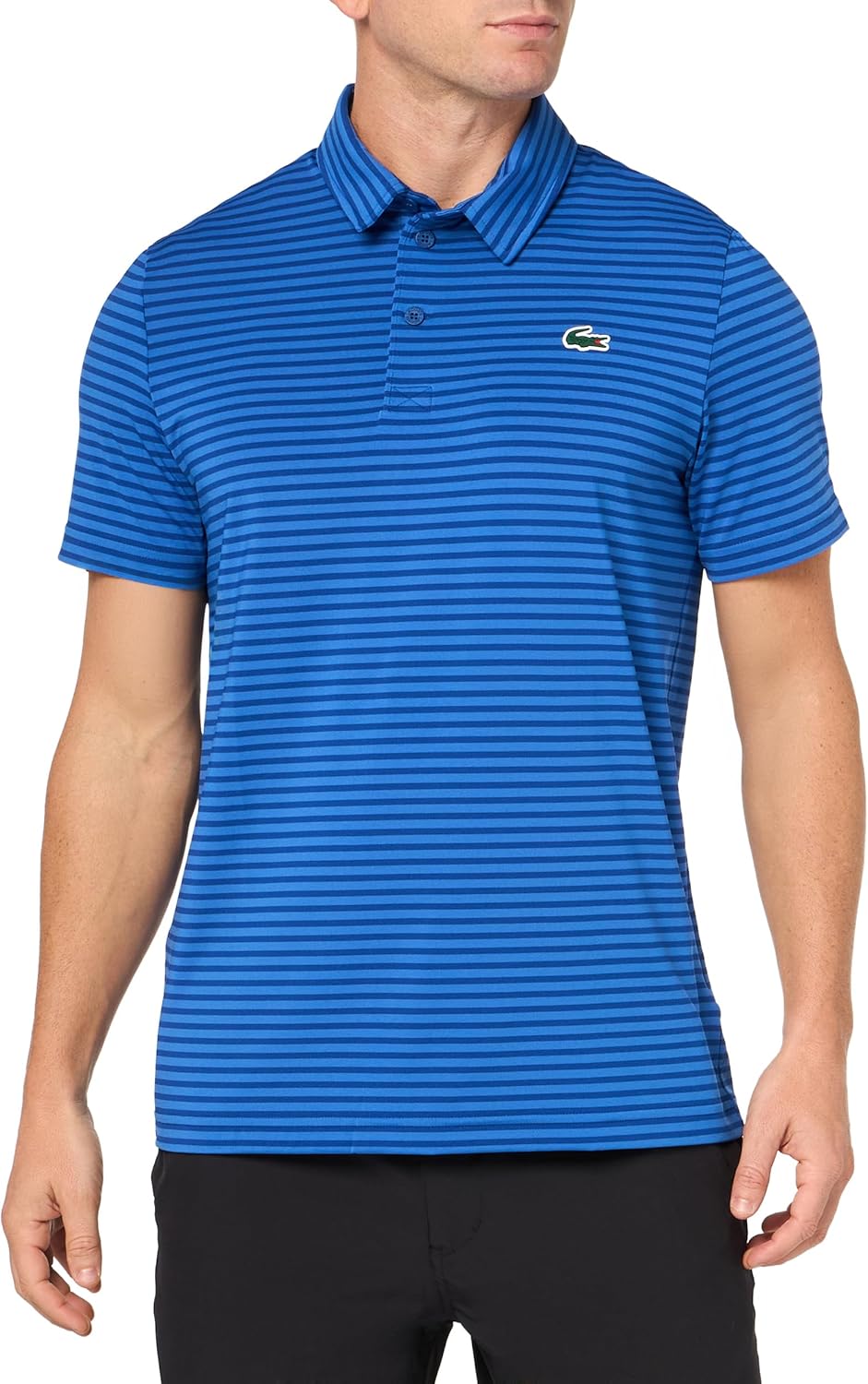 

Lacoste мужская спортивная поло Regular Fit с защитой от ультрафиолета для гольфа, Captain Blue/Ladigue Blue Striped, Синий, Lacoste мужская спортивная поло Regular Fit с защитой от ультрафиолета для гольфа, Captain Blue/Ladigue Blue Striped