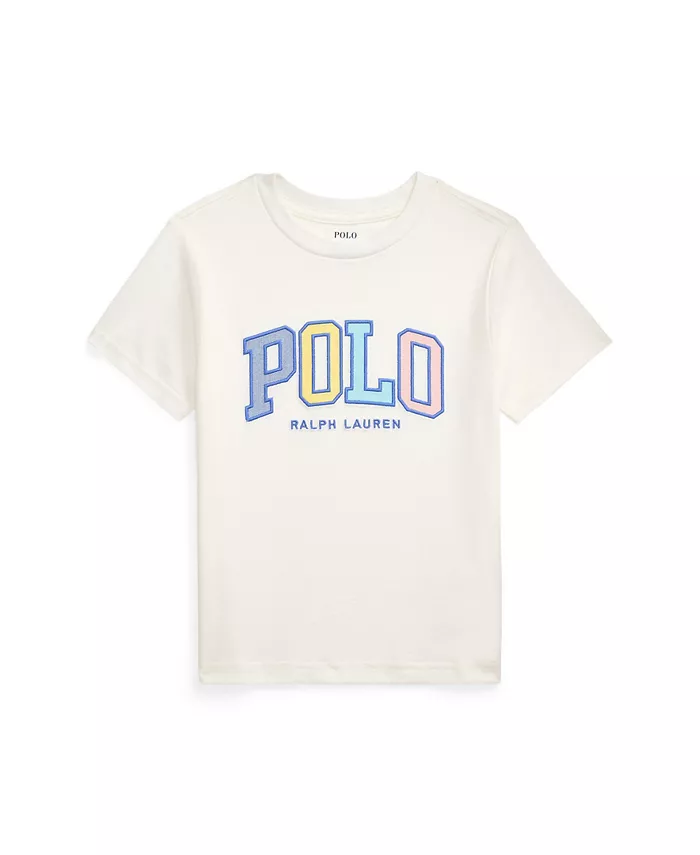 

Футболка хлопковая с логотипом для малышей и мальчиков Polo Ralph Lauren, белый